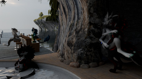 anthro big_breasts blush bottomwear breasts butt clothing detailed_background duo eyeliner eyes_closed female freckled_arms freckled_breasts freckled_butt freckled_chest freckled_face freckled_legs freckled_shoulders freckled_thighs freckles from_front_position hand_in_pants hand_on_butt hand_on_hip hand_on_shoulder highlights_(coloring) makeup male male/female markings pants penetration red_eyeliner red_eyes red_highlights semi_public sex standing standing_sex vaginal vaginal_penetration hound_helldan mythology hound_(hound_helldan) jennifer_(hound_helldan) sati_tsukishiro arthropod canid canid_demon canine demon dragon hellhound hybrid insect lepidopteran mammal moth mythological_canine mythological_creature mythological_scalie novabeast scalie 3d_(artwork) 4k 9:16 blender_(artwork) digital_media_(artwork) hi_res watermark mother_(lore) parent_(lore) son_(lore)