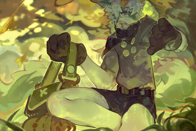 anthro bag black_bottomwear black_clothing black_gloves black_handwear black_shorts blue_eyes bottomwear clothed clothing duo falling_leaves front_view glistening glistening_eyes gloves grey_clothing grey_shirt grey_topwear hair handwear holding_bag horn leaf male male_anthro messy_hair open_mouth outside plant shirt short_hair shorts slim_anthro slim_male topwear tree white_body white_hair yellow_horn carbonizedaki mythology arthropod beetle cucujoid dragon insect ladybug mythological_creature mythological_scalie scalie hi_res