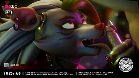 anthro camera_view collar duo ear_piercing ear_ring fellatio female machine male male/female oral penile piercing ring_piercing sex spikes tongue maniac_ed mayosplash_(modeler) five_nights_at_freddy's five_nights_at_freddy's:_help_wanted five_nights_at_freddy's:_security_breach scottgames steel_wool_studios roxanne_wolf animatronic canid canine canis human mammal robot wolf 16:9 2025 3d_(artwork) digital_media_(artwork) hi_res widescreen