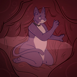 anthro belly bodily_fluids fully_inside fur inside_stomach internal kneading male oral_vore organs size_difference solo stomach stomach_acid vore makar-ro daxter_(d4xt3r) felid feline mammal 1:1 hi_res