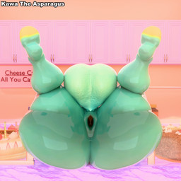 anthro anus bakery balls big_anus big_balls big_butt blue_body butt cake dessert feet femboy food genitals glistening glistening_body huge_anus huge_balls huge_butt inside male multicolored_body nude smile solo spread_anus spread_butt spread_legs spreading text yellow_body kawa_the_asparagus kabalmystic_(modeler) sega sonic_the_hedgehog_(series) cheese_the_chao chao_(sonic) humanoid 1:1 3d_(artwork) absurd_res digital_media_(artwork) hi_res
