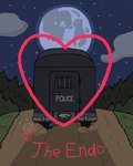 1940s cloud driving forest full_moon heart_symbol moon night plant police police_vehicle star text tree vehicle zero_pictured myaxy 4:5 absurd_res comic end_page hi_res