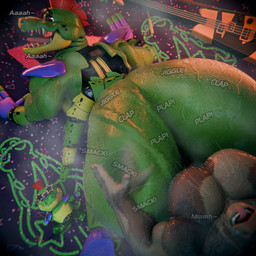 anthro big_butt bodily_fluids brown_body butt butt_jiggle duo green_body guitar hair huge_butt jiggling machine male male/male male_penetrated male_penetrating male_penetrating_anthro male_penetrating_male mohawk muscular muscular_anthro muscular_male musical_instrument pecs penetration plucked_string_instrument red_hair sex smack smacking_ass string_instrument sweat sweatdrop sweaty_butt tail yoshai_the_kobold_(artist) snips456fur_(modeler) five_nights_at_freddy's five_nights_at_freddy's:_security_breach scottgames steel_wool_studios mocha_(edosoaris) montgomery_gator alligator alligatorid animatronic bovid bovine cattle crocodilian mammal reptile robot scalie 1:1 3d_(artwork) digital_media_(artwork) hi_res