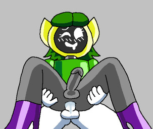 anal anal_penetration balls butt chair_position duo from_behind_position genitals looking_pleasured lube machine male male/male not_furry penetration penis screen screen_face sex wig rebeltrash robol_v1 humanoid robot nonbinary_(lore)