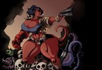 big_breasts bone bottomwear breasts cleavage clothed clothing crossgender female fire gun holding_gun holding_object holding_ranged_weapon holding_weapon melee_weapon mtf_crossgender ranged_weapon red_body red_skin right_hand_of_doom shorts skull sword thick_thighs weapon jaeh hellboy_(series) hellboy_(character) cambion demon demon_humanoid humanoid 2020 absurd_res colored digital_drawing_(artwork) digital_media_(artwork) hi_res