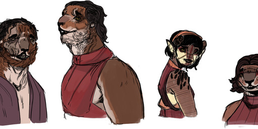 anthro bangs black_hair bob_cut clothed clothing female fur hair long_hair long_snout looking_at_viewer male scar simple_background sleeveless_top smile snout white_background eggy_weggi esperanza_(eggy_weggi) evangelio_(eggy_weggi) xen-ang-ito_(eggy_weggi) xen-hadg_(eggy_weggi) xen-tlag-hua_(eggy_weggi) canid canine canis domestic_dog felid hybrid mammal murid murine pantherine rat rodent tiger 2024 digital_drawing_(artwork) digital_media_(artwork) half-length_portrait hi_res portrait