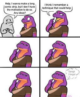 anthro clothed clothing dialogue duo fangs female grey_body grey_skin multicolored_body open_mouth purple_body snake_hood teeth text thinking thoughtful_expression two_tone_body ncs anon keeshee cobra human mammal reptile scalie snake 2023 english_text hi_res