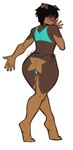 anthro big_butt bikini bikini_bottom bikini_top biped butt clothing feet hair male plantigrade solo swimwear two-piece_swimsuit wide_hips spearfrost kaj_(vaerinn) canid canine canis domestic_dog mammal mastiff molosser rottweiler hi_res