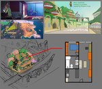 anthro apartment book cellphone city door electronics floor_plan furniture green_book looking_at_object looking_at_phone male map phone rug smartphone sofa solo street table text traffic_light window robcivecat disney zootopia nick_wilde canid canine fox mammal red_fox true_fox 2023 concept_art