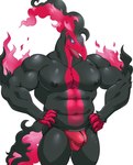 abs anthro anthrofied beak black_body black_tail bulge clothing detailed_bulge fire jockstrap male multicolored_body muscular muscular_anthro muscular_male nipples pecs pink_beak pink_tail pokemorph simple_background solo tail two_tone_body underwear white_background maldu nintendo pokemon galarian_form galarian_moltres generation_8_pokemon legendary_pokemon pokemon_(species) regional_form_(pokemon) absurd_res hi_res