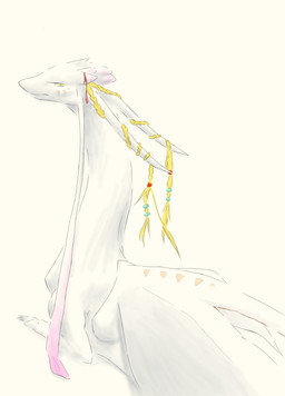 female feral hair horn looking_at_viewer solo tail wings yellow_eyes fishncabbage european_mythology mythology dragon mythological_creature mythological_scalie scalie western_dragon 2026 hi_res