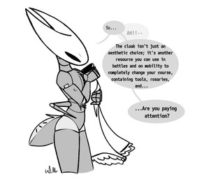 2_horns 4_arms anthro arthropod_abdomen black_eyes cloak clothing dialogue ellipsis empty_eyes exclamation_point featureless_crotch female flat_chested grey_body holding_clothing holding_object horn multi_arm multi_limb nude nude_anthro nude_female offscreen_character question_mark side_view simple_background solo speech_bubble talking_to_another text undressing undressing_self white_background dvisk hollow_knight:_silksong hollow_knight_(franchise) team_cherry hornet_(hollow_knight) arthropod insect 2026 black_and_white digital_drawing_(artwork) digital_media_(artwork) english_description english_text monochrome portrait signature three-quarter_portrait