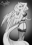 anthro bra breasts butt butt_pose clothing female lace legwear lingerie panties pose rear_view reward solo stockings text underwear wings sunny_way friendship_is_magic hasbro my_little_pony mythology patreon fluttershy_(mlp) equid equine horse mammal mythological_creature mythological_equine pegasus pony digital_drawing_(artwork) digital_media_(artwork) hi_res pinup url