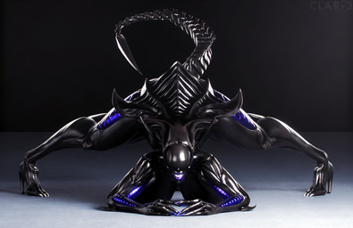 all_fours anthro ass_up black_body black_lips black_nails blue_body colored_nails eyeless female glistening glistening_body high_heeled_feet jack-o'_pose lips long_tail looking_at_viewer nails pose segmented_tail smile smiling_at_viewer solo spread_legs spreading tail thenicedragon bom39_(modeler) alien_(franchise) alien_queen alien xenomorph xenomorph_queen 2024 3d_(artwork) digital_media_(artwork) full-length_portrait hi_res portrait watermark