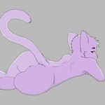 anthro anus butt femboy looking_back male presenting presenting_hindquarters shaking_butt simple_background solo tail hirokitty hiro_(hirokitty) domestic_cat felid feline felis mammal 1:1 absurd_res colored hi_res