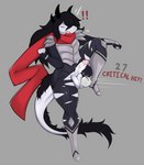 anthro armor balls big_balls big_penis black_hair cock_and_ball_torture genital_torture genitals hair male penis solo tail bat_squeaks mythology nyth_(grumpydragon) dragon mythological_creature mythological_scalie scalie absurd_res hi_res