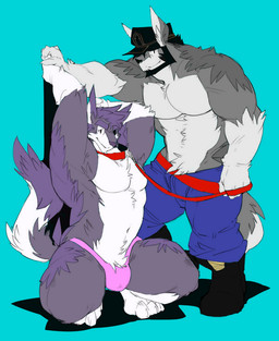 abs anthro arms_behind_head barefoot biceps big_muscles black_eyes black_hair black_nose blue_background boots bulge caleb_(kokuhane) canine chest_tuft claws clothed clothing collar crouching dog duo flexing footwear fur grey_fur grin hair half-dressed hand_holding hat husky jerome kokuhane leash looking_at_viewer male male/male mammal muscles pants pecs plain_background pose purple_fur purple_nose smile speedo standing swimsuit toe_claws toned topless tuft underwear white_fur
Rating: Questionable
Score: 4
User: Vallizo
Date: October 05, 2014 abs anthro arms_behind_head barefoot biceps big_muscles black_eyes black_hair black_nose blue_background boots bulge caleb_(kokuhane) canine chest_tuft claws clothed clothing collar crouching dog duo flexing footwear fur grey_fur grin hair half-dressed hand_holding hat husky jerome kokuhane leash looking_at_viewer male male/male mammal muscles pants pecs plain_background pose purple_fur purple_nose smile speedo standing swimsuit toe_claws toned topless tuft underwear white_fur
Rating: Questionable
Score: 4
User: Vallizo
Date: October 05, 2014