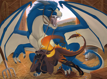 ambiguous_penetration anthro anthro_on_feral anthro_penetrated areola ass_up bestiality breasts bridle duo eyes_closed feet female female_anthro female_penetrated feral feral_penetrating feral_penetrating_anthro from_behind_position holding_object horn inside larger_feral larger_male looking_pleasured male male/female male_feral male_penetrating male_penetrating_female membrane_(anatomy) membranous_wings nipples nude open_mouth paws penetration penile reins saddle sex size_difference smaller_anthro smaller_female smaller_penetrated smile spread_legs spreading stable tail teeth toes tongue wings tvard mythology pompeii_(timberwolfl) dragon felkin mythological_creature mythological_scalie scalie digital_media_(artwork) hi_res