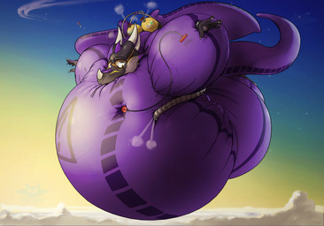 air_inflation air_puff anthro clothing floating glistening helium_tank horn hose hose_inflation hyper immobile inflation latex latex_clothing latex_skinsuit logo purple_clothing purple_suit skinsuit suit text tight_clothing pancakedragon mythology zaelgolin_valturis dragon mythological_creature mythological_scalie scalie 2025 artist_logo artist_name hi_res