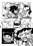 2014 ambiguous_gender black_and_white cave comic conditional_dnp dialogue english_text feral generation_1_pokemon generation_3_pokemon grass hi_res insomniacovrlrd mammal monochrome mudkip nintendo outside pikachu plant pokemon pokemon_(species) pokemon_mystery_dungeon poochyena rodent scarf spike_chunsoft surprise text torch