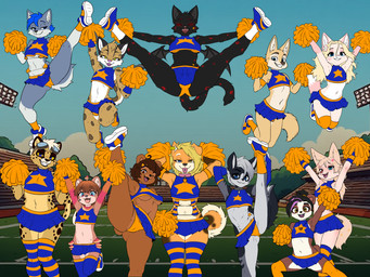 acrobatics adolescent andromorph anthro armwear asymmetrical_hair blush bottomwear bra breasts brown_body bulge cheerleader cheerleader_outfit clothed clothing collar crop_top crossdressing detailed_bulge elbow_gloves eyes_closed eyewear eyewear_on_head female femboy flexible football_field footwear fur gloves goggles goggles_on_head group group_photo gynomorph hair half-closed_eyes handwear heterochromia holding_leg holding_object holding_pom_poms intersex looking_at_viewer male membrane_(anatomy) membranous_wings midriff multi_breast narrowed_eyes navel on_one_leg one_leg_up open_mouth outside panties piercing pom_poms raised_leg shirt shoes skirt smile socks splits spread_legs spreading standing tail teeth tongue tongue_out tongue_piercing topwear under_boob underwear vertical_splits wings young young_anthro young_female joykill blizzard_entertainment warcraft lau_miha_petit_(x45boy) ming_yue mona_alua_atrishi taq bat bear canid canine canis domestic_cat domestic_dog felid feline felis fox giant_panda hybrid leopard lynx mammal pandaren pantherine wolf 4:3 digital_media_(artwork) hi_res