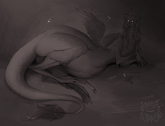 1_horn :3 abdominal_bulge animal_ears avian_feet belly big_belly big_butt blade bound butt chain chained claws digestion digestion_noises dungeon eyebrows fangs feathered_wings feathers female feral finger_claws fingers flat_chested fluffy fluffy_tail glowing glowing_eyes hair horn knife larger_female long_fingers long_hair lying lying_on_ground monster_girl_(genre) offscreen_character on_ground on_side quadruped rumbling_stomach sharp_teeth size_difference smile snout solo tail tail_tuft teeth teratophilia thick_tail thick_thighs tuft unicorn_horn unseen_prey vore wings smilesupport mythology slay_the_princess the_beast_(slay_the_princess) the_princess_(slay_the_princess) chimera felid hybrid mammal monster mythological_creature mythological_sphinx unknown_species hi_res
