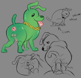 anal anus bestiality bodily_fluids cum cum_in_ass cum_inside duo feral food fruit gaping gaping_anus genital_fluids male male/male plant questionable_consent henrywhy canid canine canis domestic_dog mammal hi_res