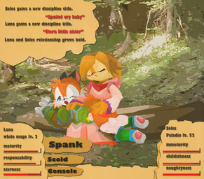 angry anthro butt_slap clean_diaper corporal_punishment diaper discipline duo female forest gameplay_mechanics male motherly on_knee on_lap open_diaper otk pain plant punished punishment slap spank_marks spanked_butt spanking text tree smallmew canid canine fox lagomorph leporid mammal rabbit 2010 english_text