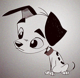 black_ears black_nose black_spots collar feral fur male pink_inner_ear red_collar solo spots toony white_body white_fur wreckham 101_dalmatians disney lucky_(101_dalmatians) canid canine canis dalmatian domestic_dog mammal