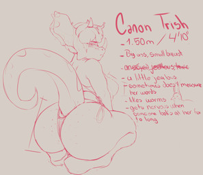 annoyed anthro big_butt blush bra breasts butt clothed clothed_anthro clothed_female clothing facial_horn female freckled_butt freckles frill_(anatomy) frown grey_background hair head_turned horn huge_butt looking_at_viewer looking_back markings medium_breasts non-mammal_breasts rear_view short_hair simple_background sitting sitting_on_feet skimpy solo spots spotted_markings tail text thong underwear nalgueon goodbye_volcano_high ko_op_(game_developer) mango_(gvh) trish_(gvh) ceratopsian ceratopsid chasmosaurine dinosaur marginocephalian ornithischian prehistoric_species reptile scalie triceratops velvet_worm character_name english_text monochrome