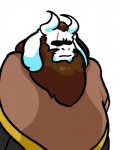 anthro beard brown_hair clothing cosplay facial_hair fusion hair horn male mature_anthro mature_male poncho scar simple_background solo white_background dworven_(artist) dingaling_productions lisa_the_painful undertale undertale_(series) asgore_dreemurr brad_armstrong_(lisa) boss_monster_(undertale) bovid caprine mammal 4:5 crossover