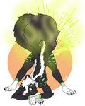 anthro ass_up claws fart fart_fetish fur jack-o'_pose looking_back male multicolored_body multicolored_fur paws pose raised_tail skunk_spray skunk_tail smelly solo tail rockyjstinkston ravick_the_skunk mammal mephitid skunk hi_res