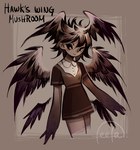 6_wings clothing dress feathered_wings feathers female head_wings hip_wings minidress monster_girl_(genre) multi_wing solo unusual_wing_placement wings feefal accipitriform accipitriform_humanoid animal_humanoid avian avian_humanoid bird bird_humanoid hawk_humanoid humanoid winged_humanoid hi_res