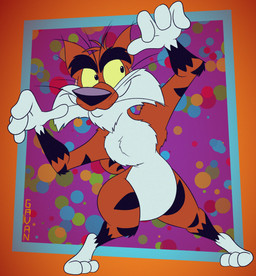 3_toes 4_fingers abstract_background anthro arm_tuft belly big_belly big_butt biped black_eyebrows black_nose black_stripes butt cheek_tuft chest_tuft chin_tuft curvy_figure dotted_background elbow_tuft eyebrows facial_tuft feet fingers fluffy fluffy_tail fur glance gloves_(marking) grin grinning_at_viewer head_tuft humanoid_hands humanoid_heel knee_tuft leg_markings leg_tuft lines_drawn looking_at_viewer male markings multicolored_body multicolored_fur nude orange_body orange_fur pattern_background pecs plantigrade polka_dots pose raised_heel raised_tail ribs scut_tail short_tail shoulder_tuft simple_background skin_folds slightly_chubby slightly_chubby_anthro slightly_chubby_male small_tail small_waist smile smiling_at_viewer smirk smirking_at_viewer socks_(marking) solo standing standing_on_toes striped_body striped_fur striped_markings striped_tail stripes tail tail_markings thick_calves thick_eyebrows thick_thighs tiptoes toes toony tuft two_tone_body two_tone_fur wasp_waist whiskers white_belly white_body white_feet white_fur white_hands wide_hips yellow_sclera gavanzude adventures_from_the_book_of_virtues pbs socrates_the_bobcat bobcat felid feline lynx mammal 2026 alternate_version_at_paywall colored digital_drawing_(artwork) digital_media_(artwork) flat_colors hi_res pinup signature