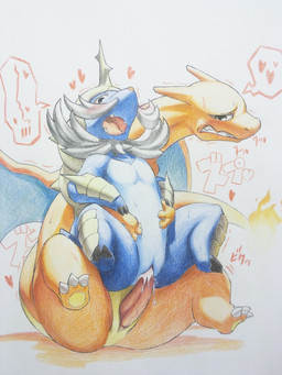<3 absurd_res between_touch_(artist) blush charizard cum cum_in_pussy cum_inside erection female feral flat_chested hi_res interspecies male nintendo open_mouth penetration penis pokémon samurott sex spread_legs spreading straight vaginal vaginal_penetration video_games ふれまに
Rating: Explicit
Score: 22
User: Juni221
Date: June 21, 2013