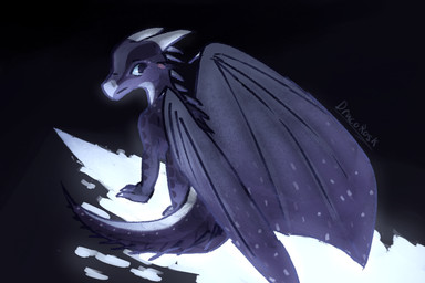 blue_eyes claws female feral glowing looking_back membrane_(anatomy) membranous_wings pensive purple_body scales scaly_tail simple_background sitting solo spikes spikes_(anatomy) tail toe_claws ventral_scales wing_claws wings dracorosk european_mythology mythology wings_of_fire whiteout_(wof) dragon mythological_creature mythological_scalie scaled_dragon scalie western_dragon 3:2 digital_drawing_(artwork) digital_media_(artwork) hi_res