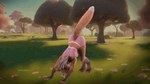 3d_(artwork) animated anthro arlindafox canid canine clothing digital_media_(artwork) female fox mammal short_playtime solo uniform yoga