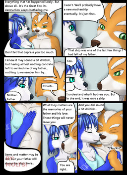 anthro blue_body blue_fur blue_hair boyfriend/girlfriend canon_couple duo female fur future hair male male/female text white_body white_fur moltsi nintendo star_fox fox_mccloud krystal_(star_fox) canid canine fox mammal comic english_text hi_res
