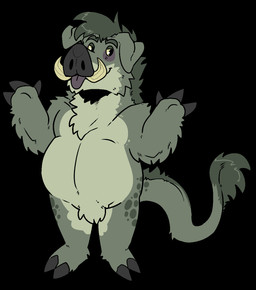 anthro arm_tuft blep cheek_tuft crotch_tuft facial_tuft floppy_ears front_view fur glistening glistening_eyes green_body green_fur grey_hair hair looking_aside male male_anthro mouth_closed overweight overweight_anthro overweight_male short_hair shoulder_tuft solo standing tail tail_tuft tongue tongue_out tuft swampjaws mammal suid suine sus_(pig) wild_boar full-length_portrait hi_res portrait