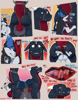 anal anal_vore anthro bdsm bondage bound breeding_mount duo feral male male/male text vore dergum mythology bunsen dragon mythological_creature mythological_scalie scalie comic english_text hi_res
