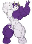 anthro big_muscles big_pecs featureless_crotch flexing flexing_bicep huge_muscles huge_pecs hyper hyper_muscles hyper_pecs male muscular pecs solo dakaliginous grier_(dakaliginous) bat mammal hi_res