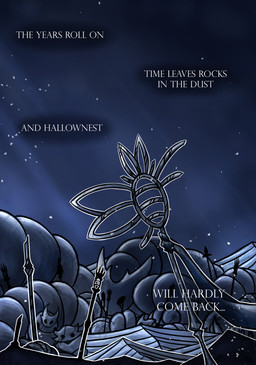 dialogue outside particles pole sculpture speech_bubble statue text white_text zero_pictured netmors hollow_knight_(franchise) team_cherry arthropod 2019 absurd_res english_text hi_res