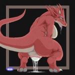 animal_genitalia anthro bodily_fluids breasts butt cloaca crying egg egg_from_cloaca female genitals non-mammal_breasts nude oviposition solo tail tears neko_no_hito mythology dragon mythological_creature mythological_scalie scalie 1:1 low_res