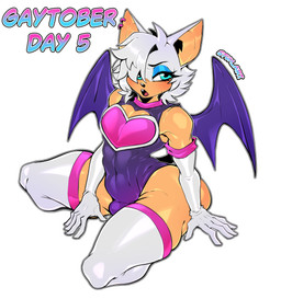 animal_ears anthro biped bulge clothed clothed_anthro clothed_male clothing crossgender eyelashes femboy fingers ftm_crossgender glistening glistening_body kneeling legwear male male_anthro membrane_(anatomy) membranous_wings open_mouth pupils purple_clothing simple_background solo text thick_thighs thigh_highs three-quarter_view white_clothing wings stuh_art sega sonic_the_hedgehog_(series) rogue_the_bat_(nikkikaji) rouge_the_bat bat mammal absurd_res digital_media_(artwork) hi_res