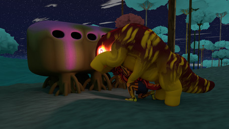 anal anal_penetration anthro anthro_on_bottom anthro_on_feral anthro_penetrated bestiality bottomwear clothed clothing cloud duo feral feral_on_top feral_penetrating feral_penetrating_anthro feral_penetrating_male genitals glowing glowing_eyes interspecies male male/male male_on_feral male_penetrated mane night outside penetration penis plant proboscis_(anatomy) proboscis_kiss sex shorts sky tenting topless tree malaguetista blender_cycles mast_(mhy) nyuhv felid lion mammal matanu moriten nyilleto pantherine roshenon 16:9 2025 3d_(artwork) blender_(artwork) digital_media_(artwork) hi_res widescreen