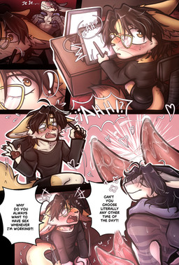 anthro big_butt bottomless bubble_butt butt claws clothed clothing duo eyewear femboy fox_ears fox_tail genitals glasses glistening glistening_butt liquid male male/male penis sex shark_teeth slim solo text topless water eltakis dan_(eltakis) takis_(eltakis) aquatic canid canine fennec_fox fish fox mammal shark true_fox absurd_res comic digital_media_(artwork) english_text hi_res