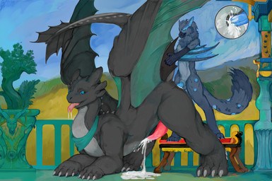anal anal_orgasm anal_penetration anthro anthro_on_feral anthro_penetrating anthro_penetrating_feral anys balcony bestiality bodily_fluids claws cum cum_in_ass cum_inside cum_on_ground cum_while_penetrated duo ejaculation erection feral feral_penetrated finger_claws genital_fluids genitals hands-free larger_feral larger_penetrated leaking_cum male male/male male_on_feral male_penetrated male_penetrating male_penetrating_male orgasm outside palace penetration penis quadruped saliva saliva_on_tongue sex size_difference smaller_anthro toe_claws diorionarh capcom dreamworks european_mythology how_to_train_your_dragon monster_hunter mythology tukk_ordo dragon flying_wyvern fury_(httyd) mythological_creature mythological_scalie nargacuga night_fury scalie western_dragon hi_res