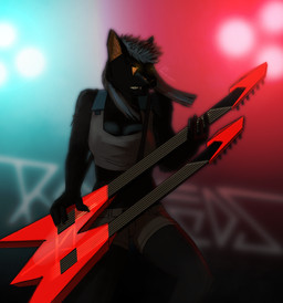 alternative_fashion angry anthro black_body black_fur black_sclera bottomwear clothing cybernetics double-neck_guitar electric_guitar female fur graffiti guitar hair long_hair looking_at_viewer machine markings musical_instrument p700 piercing playing_guitar playing_music plucked_string_instrument punk shorts solo string_instrument teeth tongue kavaeric egyptian_mythology middle_eastern_mythology mythology rockgods bast bazzy deity domestic_cat felid feline felis mammal 2016 absurd_res digital_media_(artwork) hi_res