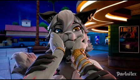 anthro caressing caressing_cheek choker duo ear_piercing fangs female first_person_view fur grey_body grey_fur hand_on_cheek hand_on_face heterochromia jewelry looking_at_viewer male male/female multicolored_body multicolored_fur necklace piercing tail teeth partnitex epic_games fortnite fletcher_kane wolfie_(fortnite) canid canine canis mammal wolf 2025 3d_(artwork) digital_media_(artwork)