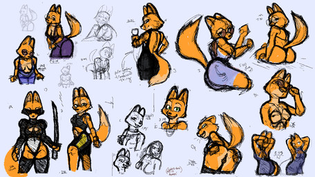 anthro anus athletic bedroom_eyes bikini bikini_bottom biped bra breasts butt cleavage clothed clothed/nude clothed_anthro clothed_female clothing cosplay dress eyewear female female_anthro fluffy fluffy_tail fully_clothed fully_clothed_anthro fully_clothed_female glasses looking_at_viewer narrowed_eyes nipples nude nude_anthro nude_female open_back_dress piercing presenting presenting_anus presenting_breasts presenting_hindquarters seductive simple_background smile smirk solo sports_bra spread_butt spreading sunglasses sweater swimwear tail topwear two-piece_swimsuit underwear underwear_only virgin_killer_sweater bunpicker dreamworks meme_clothing nier_automata platinumgames the_bad_guys diane_foxington yorha_2b canid canine fox mammal 2025 digital_drawing_(artwork) digital_media_(artwork) guide_lines hi_res magma_(artwork) meme multiple_scenes sketch sketch_page
